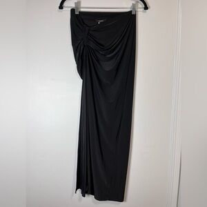 FOREVER 21 Black Sleek Side Cinch Maxi Slit Skirt Women’s Sz S NWT
